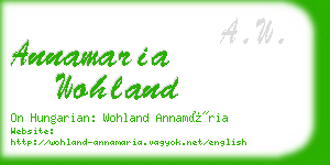 annamaria wohland business card